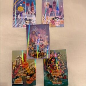 Disney Postcard Set of 5 by Joey Chou